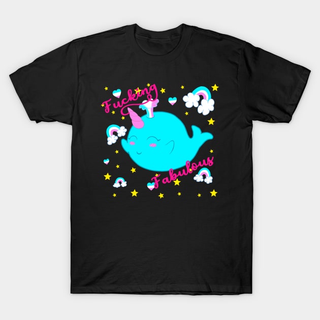 Trans Unicorn Whale T-Shirt by EverydayEnby